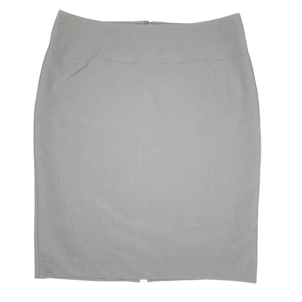 Ellen Tracy Womens Beige Taupe Straight Pencil Skirt Casual Size 8 Back Zip Slit